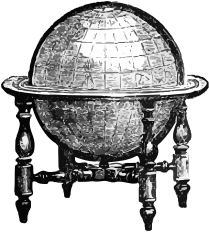 Esfera del mundo ilustración de un globo terráqueo antiguo